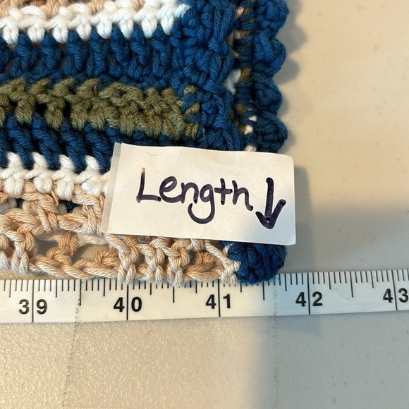 Women’s Crochet colorful long open front duster sweater large/extra large boho - Picture 8 of 9